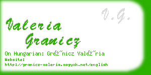 valeria granicz business card